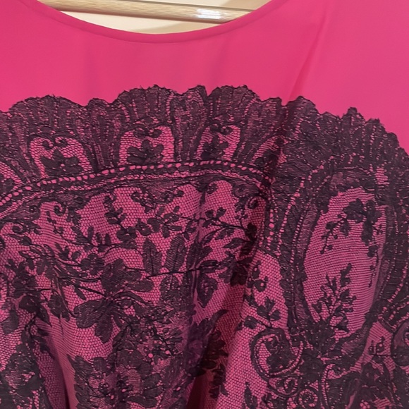 BCBGMaxAzria Leia Begonia Combo Pink and Black One Shoulder Dress Size XXS - Picture 11 of 16